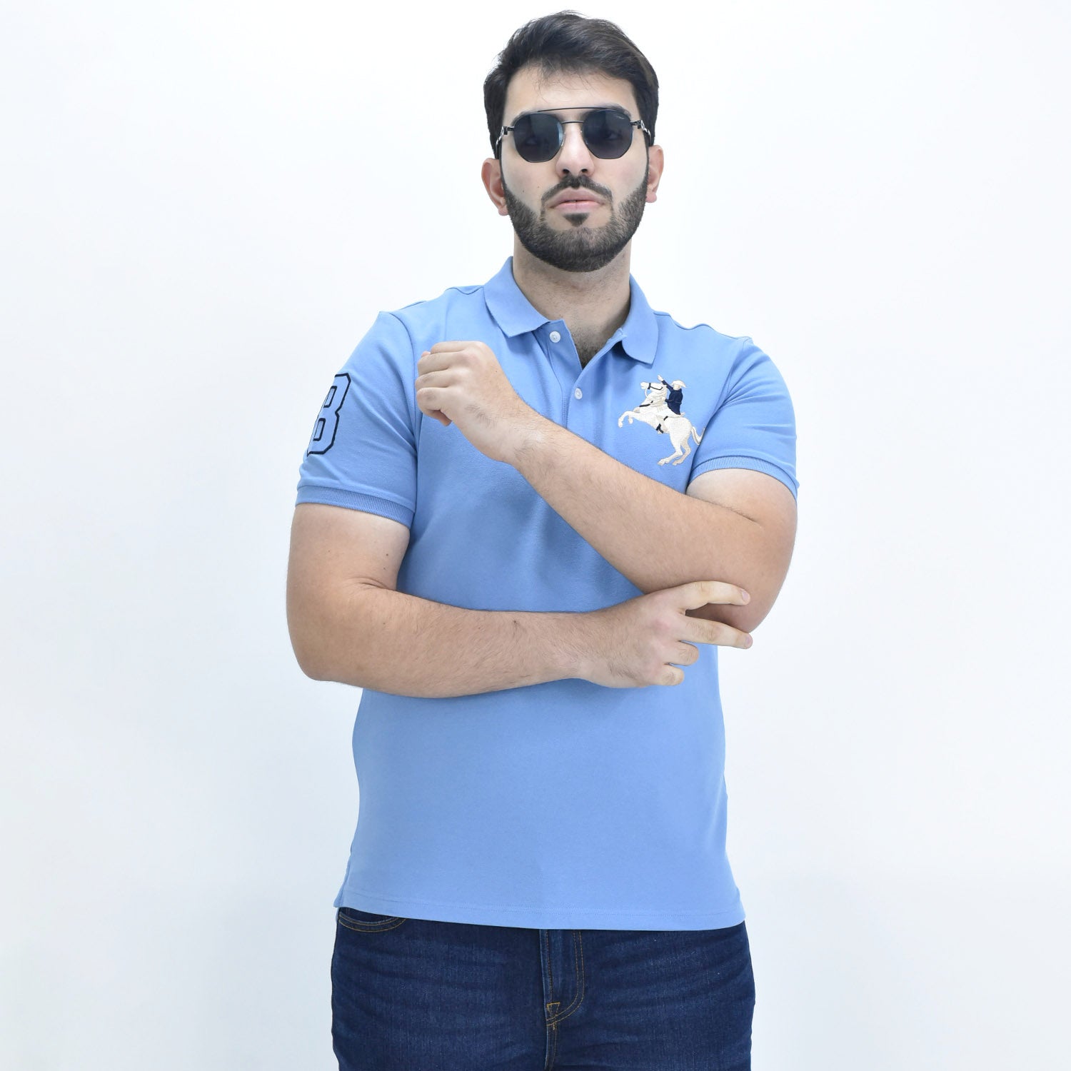 Giordano Men's Napoleon Polo-Blue