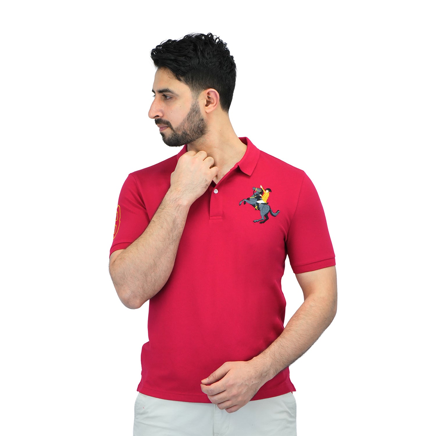 Giordano Men's Napoleon Polo-Red