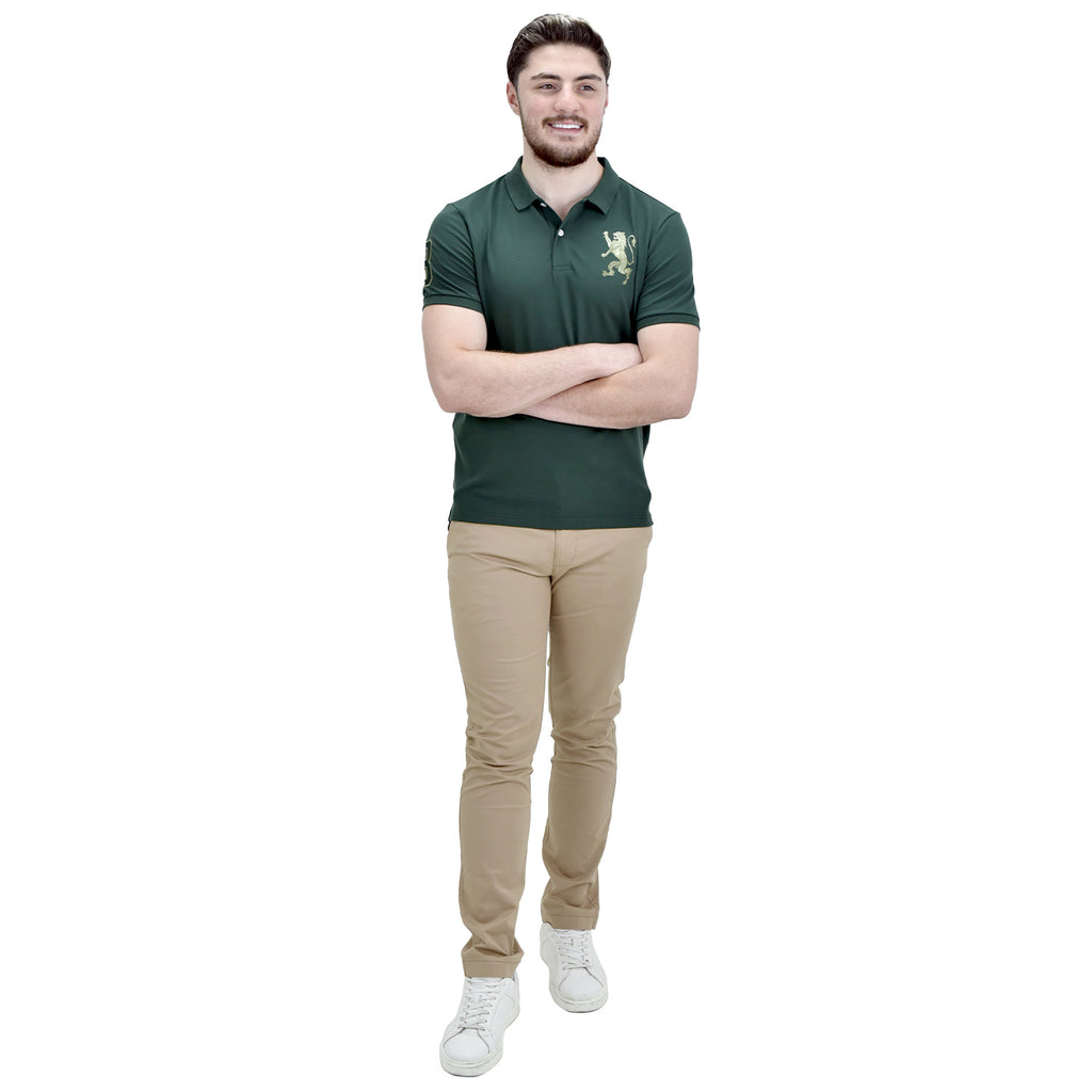 قميص بولو رجالي بطبعة أسد ثلاثية الأبعاد