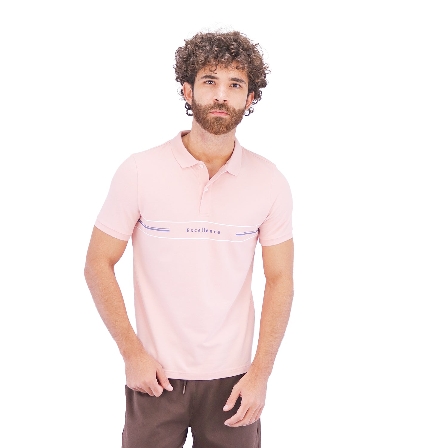 Giordano Men's Polo-Pink