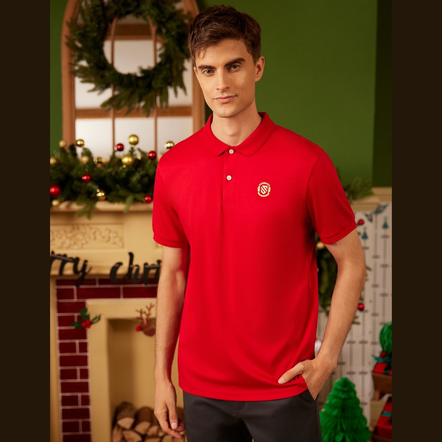 Men's Embroidered Polo