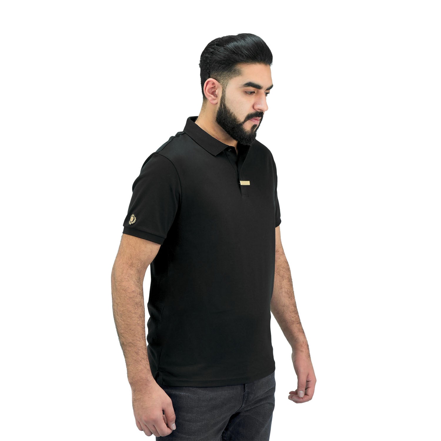 Giordano Men's Embroidered Polo-Black