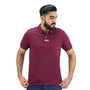 Giordano Men's Embroidered Polo-Burgundy