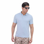 Giordano Men's Waffle Polo-Blue