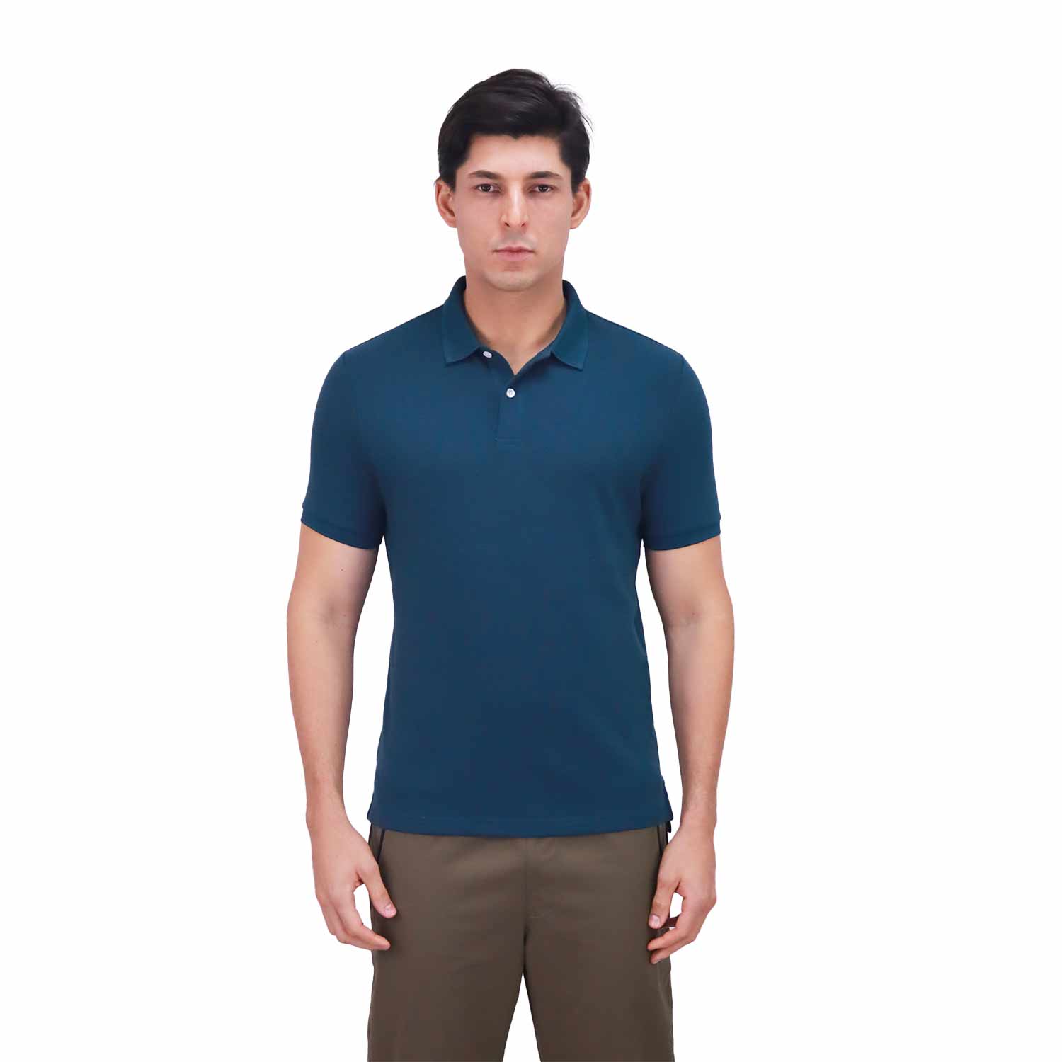Giordano Men's Waffle Polo-Green