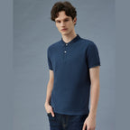 Giordano Men's Waffle Polo-Blue