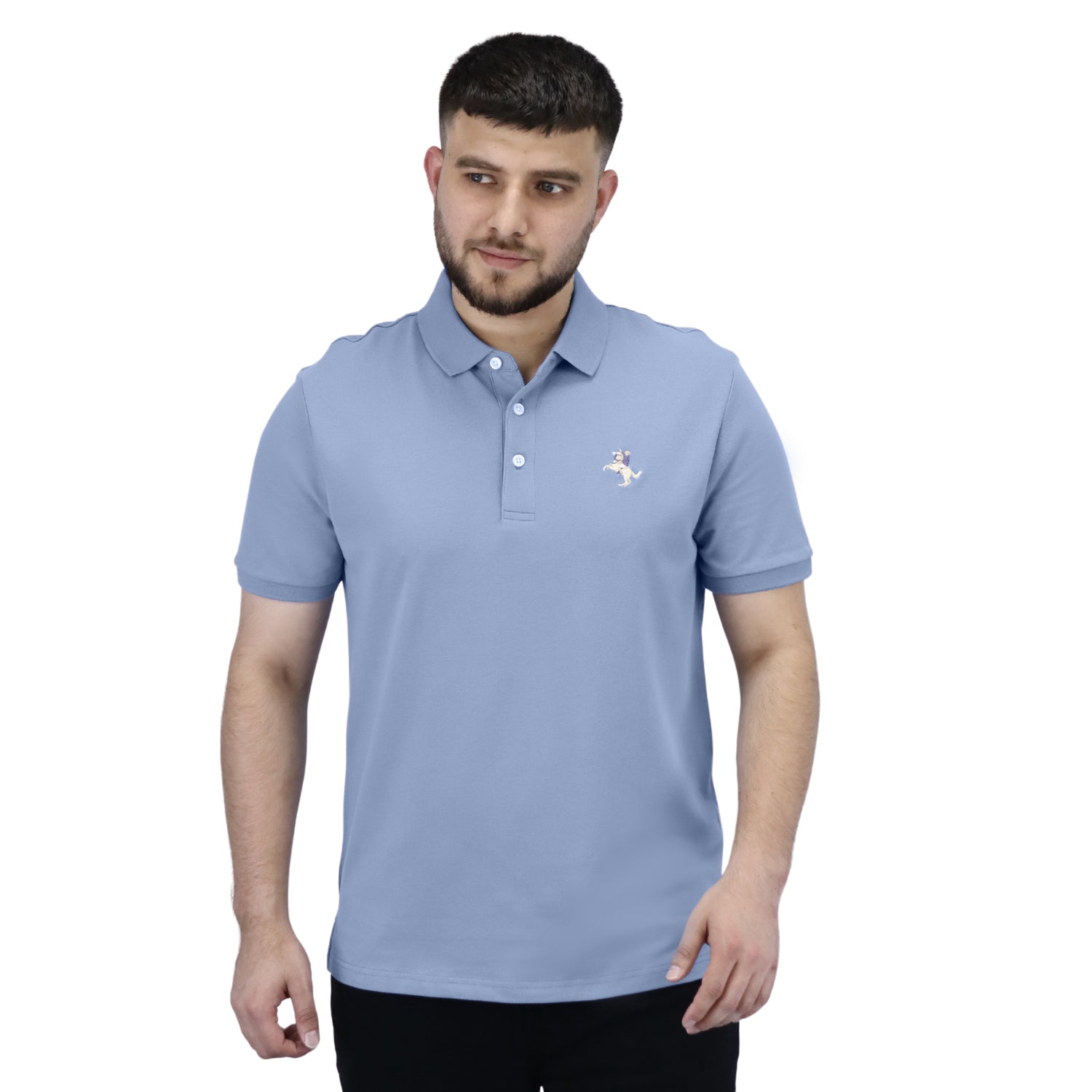 Giordano Men's Classic Men Polo-Blue