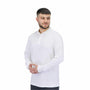 Giordano Men's Flat Knit Collar Long Sleeve Liquid Touch Slim Fit Solid Color Polo-White