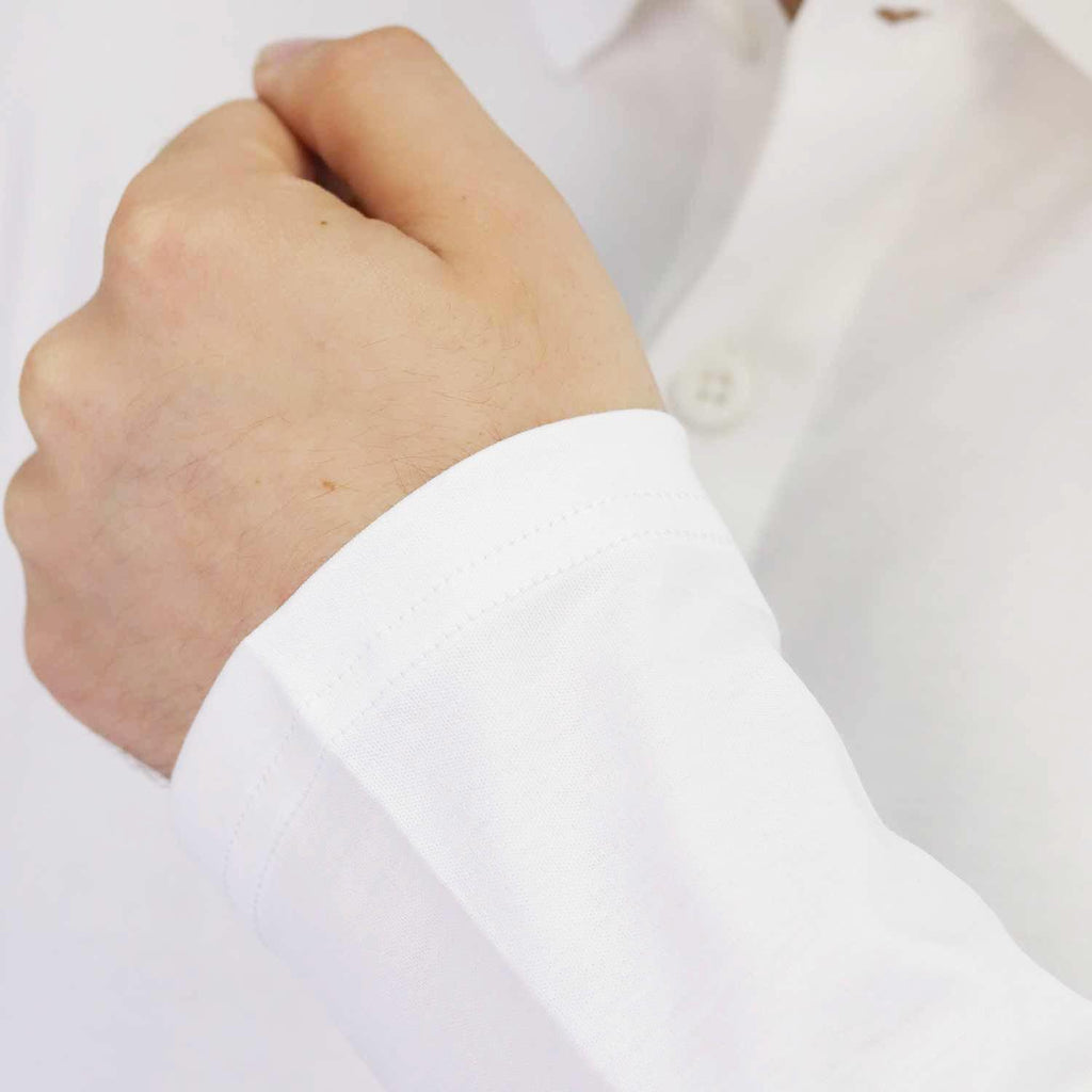 Men's Flat Knit Collar Long Sleeve Liquid Touch Slim Fit Solid Color Polo