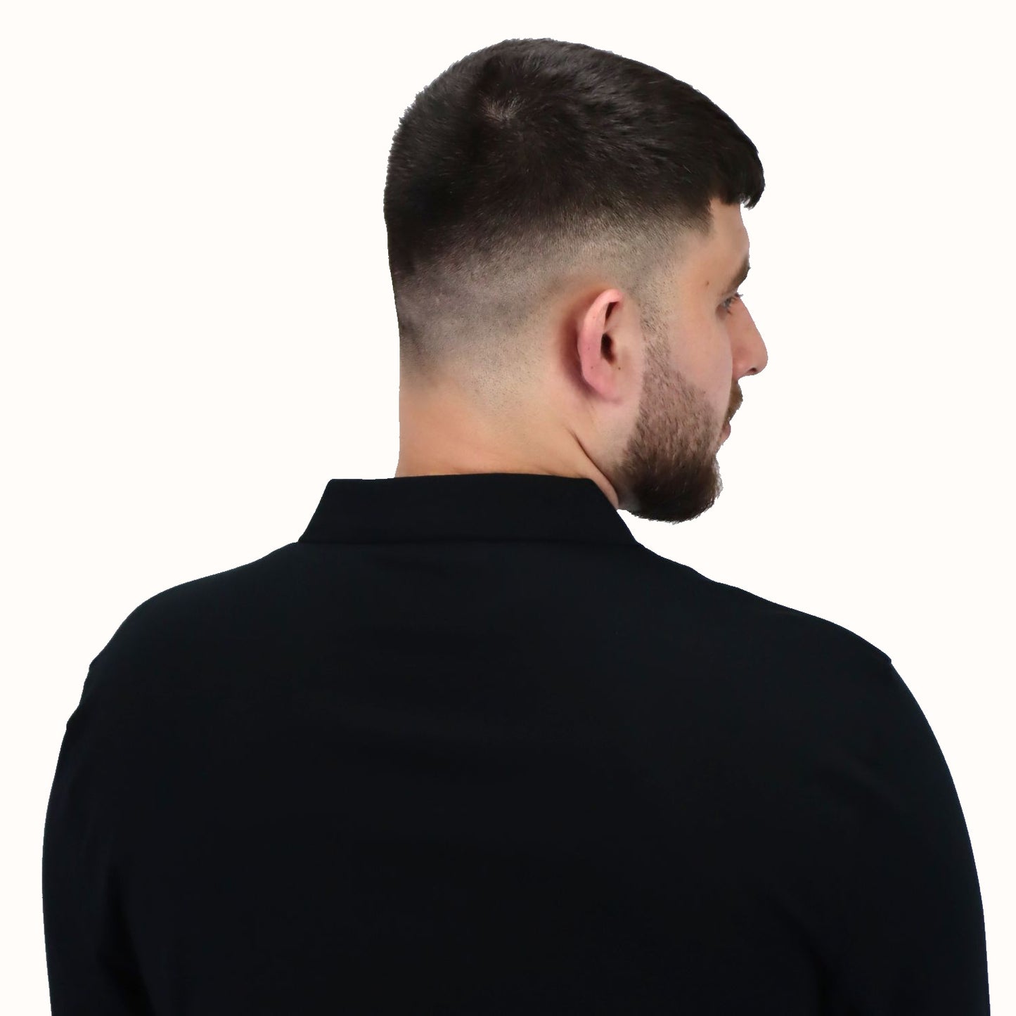 Men's Flat Knit Collar Long Sleeve Liquid Touch Slim Fit Solid Color Polo