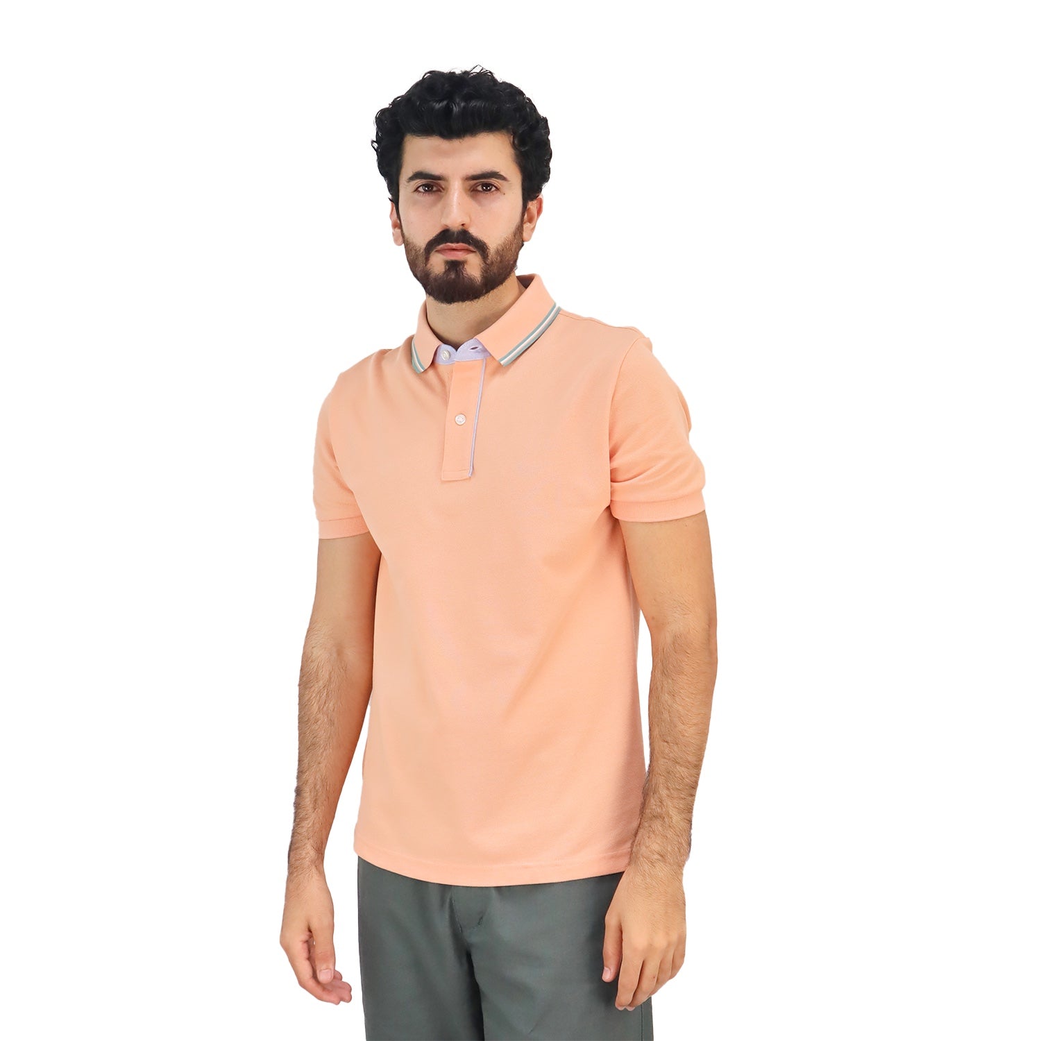 Giordano Men's Solid Polo-Orange