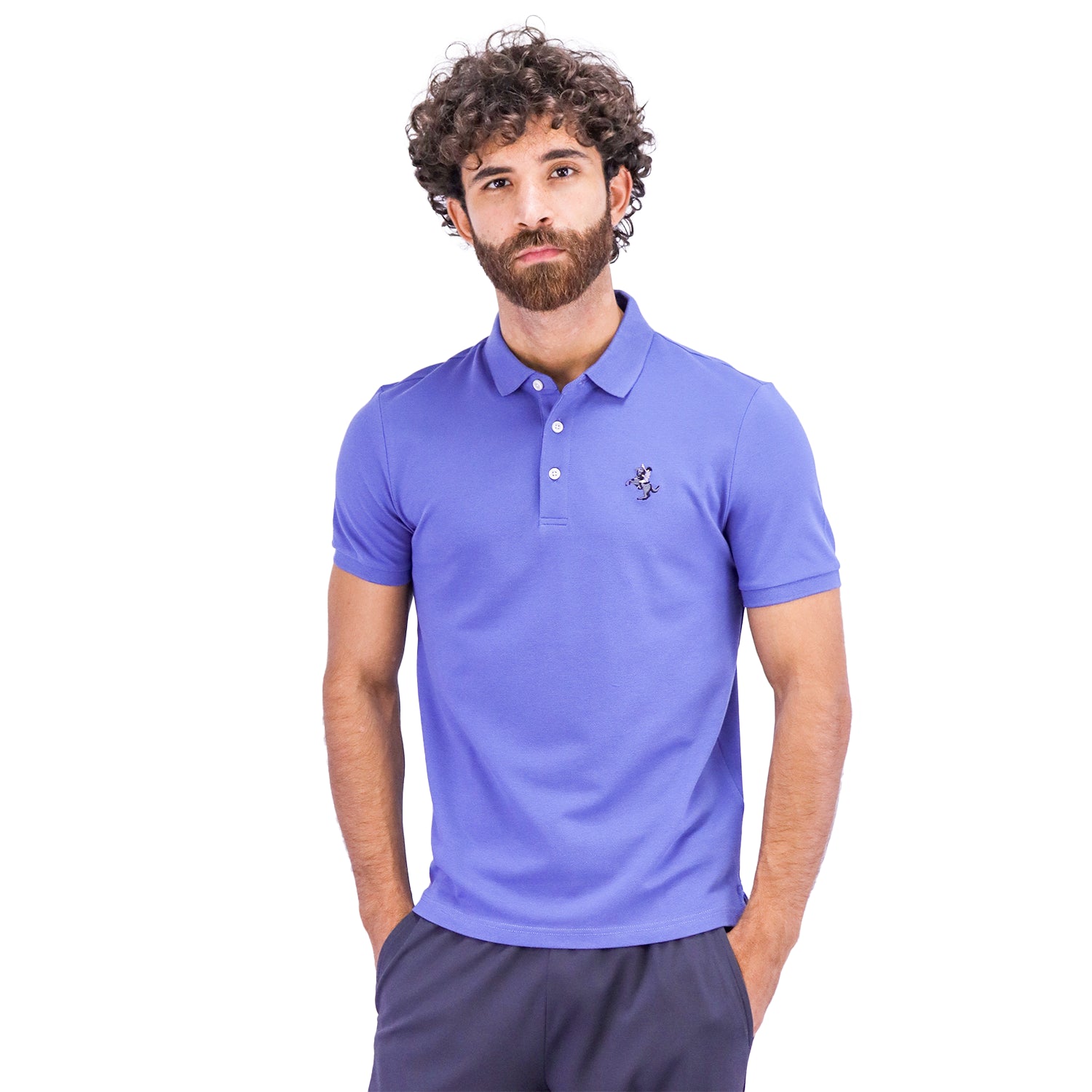 Giordano Men's Bold Polo-Purple