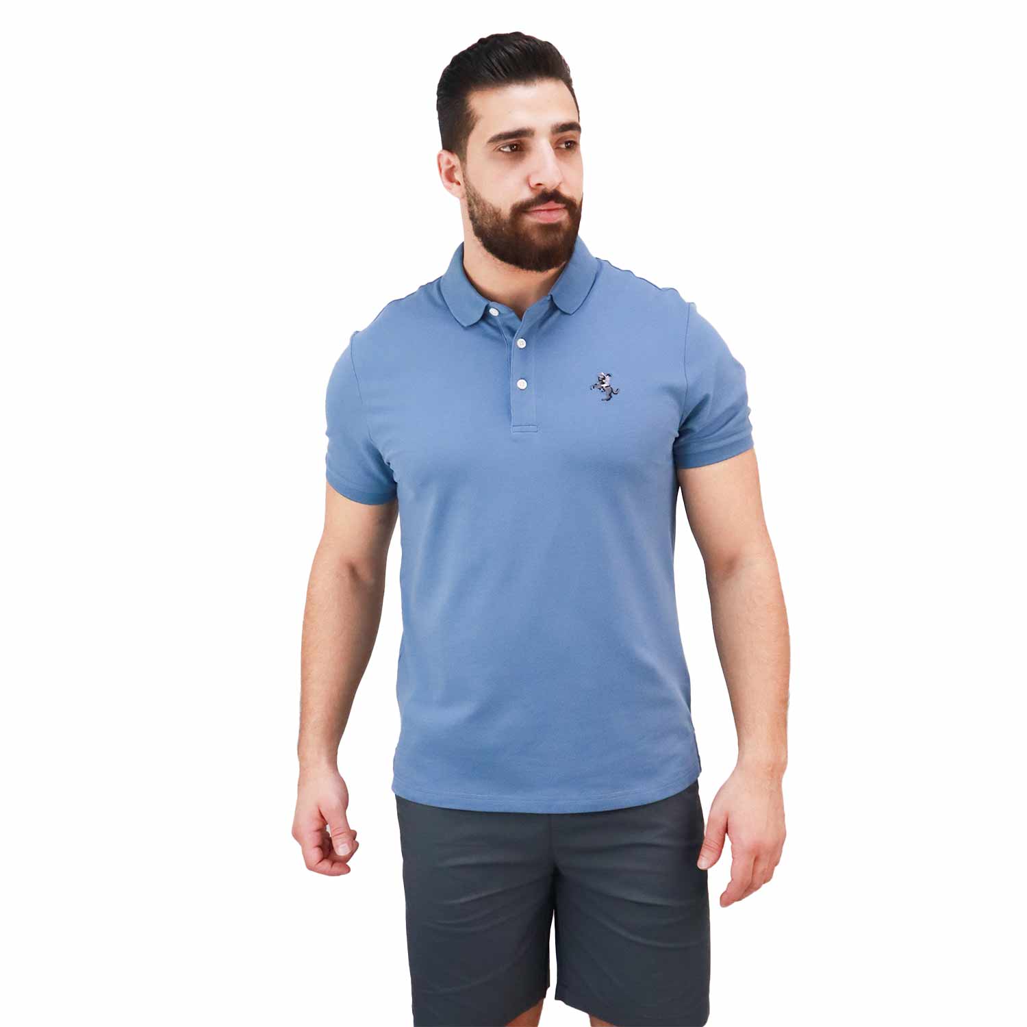 Giordano Men's Bold Polo-Blue
