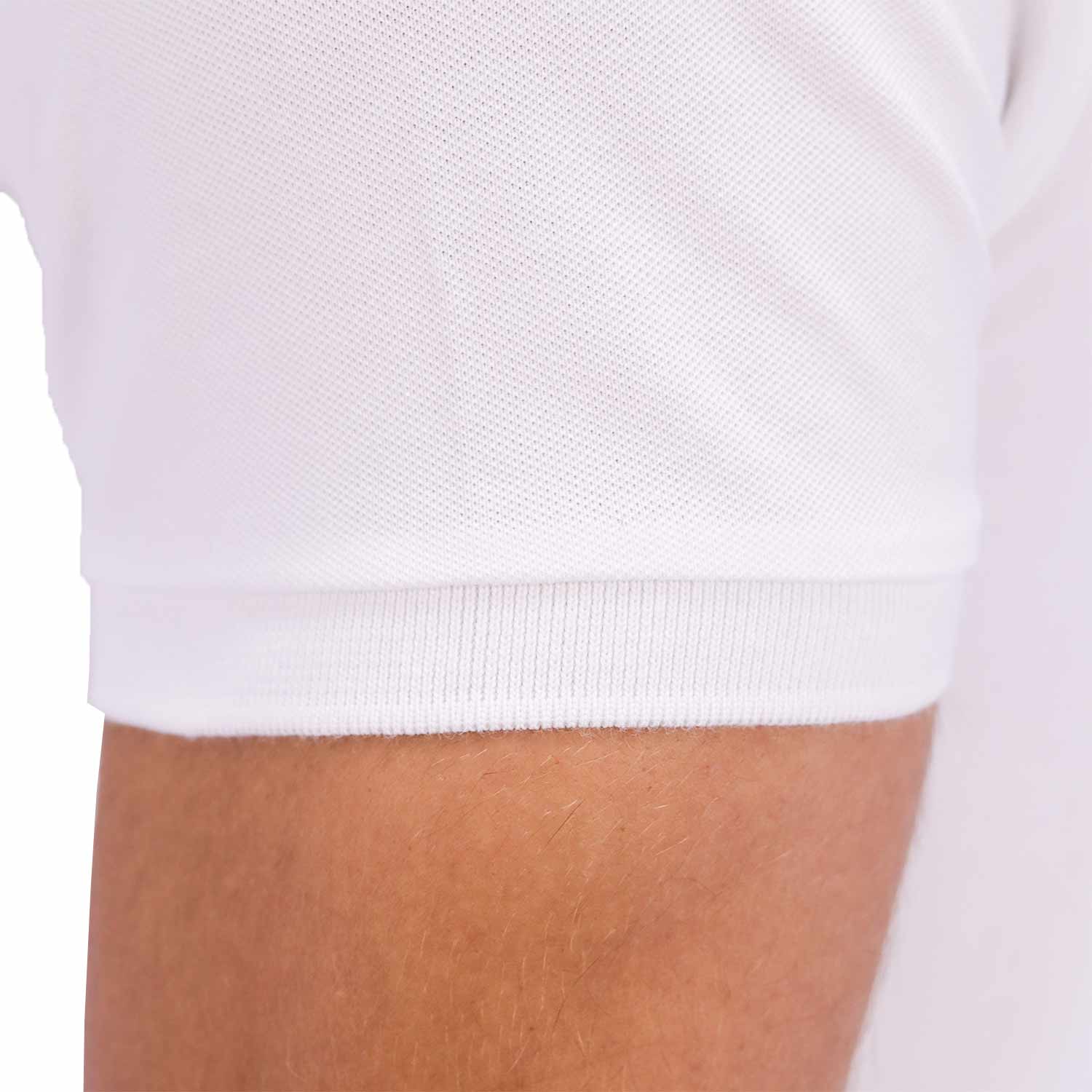 Men's Pique Flat Knit Collar Slim Fit Embroidery Solid Polo