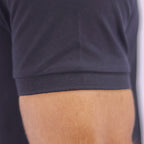 Men's Pique Flat Knit Collar Slim Fit Embroidery Solid Polo