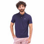 Men's Pique Flat Knit Collar Slim Fit Embroidery Solid Polo