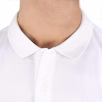 Men's Pique Flat Knit Collar Slim Fit Embroidery Solid Polo