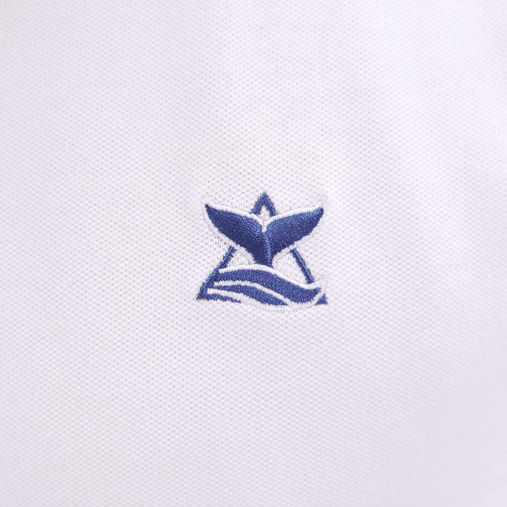 Men's Pique Flat Knit Collar Slim Fit Embroidery Solid Polo