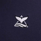 Men's Pique Flat Knit Collar Slim Fit Embroidery Solid Polo