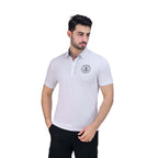 Men's Pique Flat Knit Collar Short Sleeve Thematic Slim Fit Embroidery Bold Polo