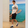 Men's Pique Flat Knit Collar Short Sleeve Thematic Slim Fit Embroidery Bold Polo