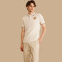 Men's Pique Flat Knit Collar Short Sleeve Thematic Slim Fit Embroidery Bold Polo