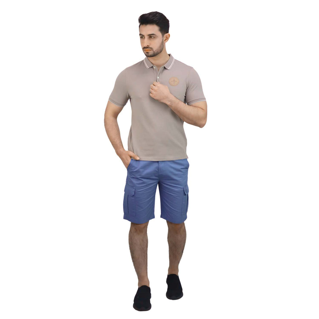 Men's Pique Flat Knit Collar Short Sleeve Thematic Slim Fit Embroidery Bold Polo