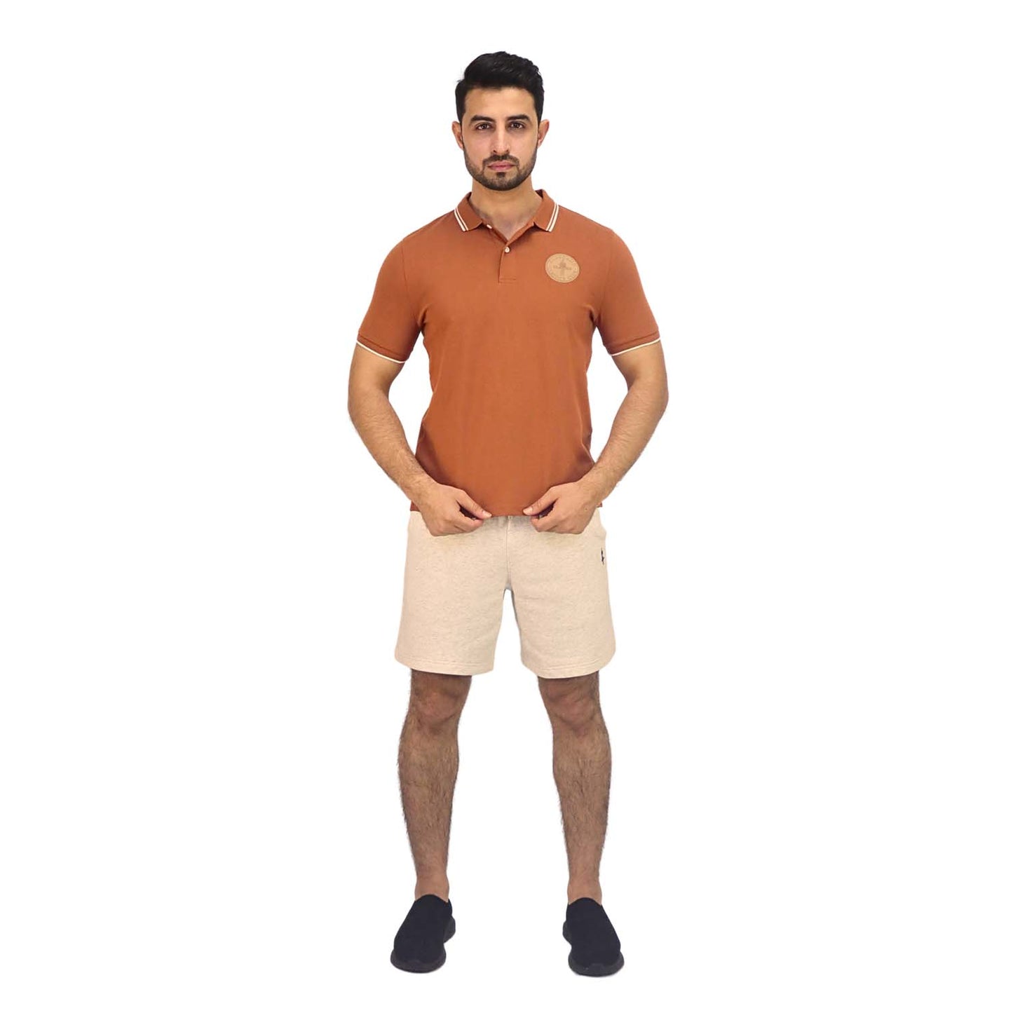 Men's Pique Flat Knit Collar Short Sleeve Thematic Slim Fit Embroidery Bold Polo