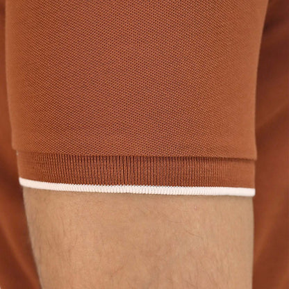 Men's Pique Flat Knit Collar Short Sleeve Thematic Slim Fit Embroidery Bold Polo