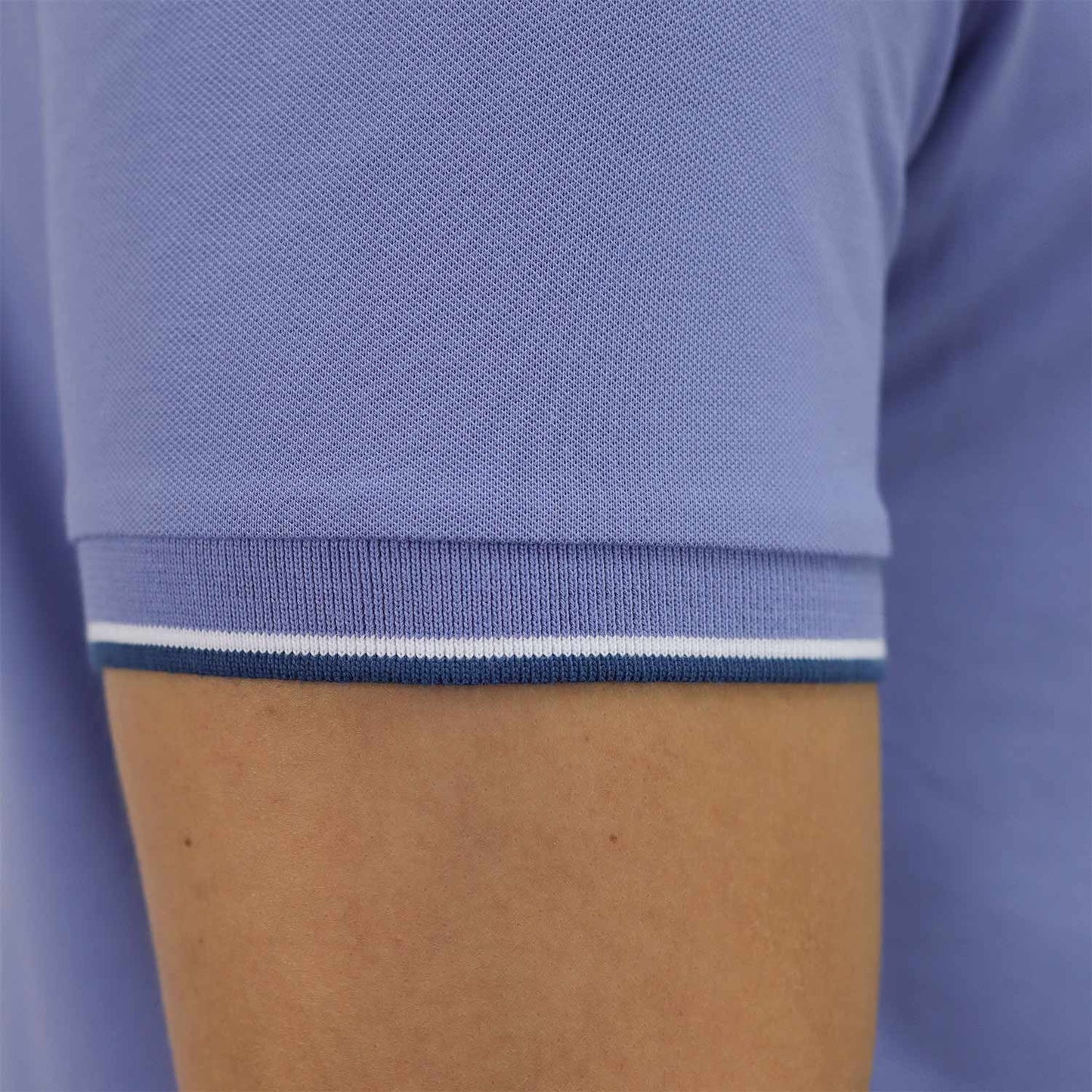 Men's Pique Flat Knit Collar Short Sleeve Eagle Embroidery Solid Color Polo