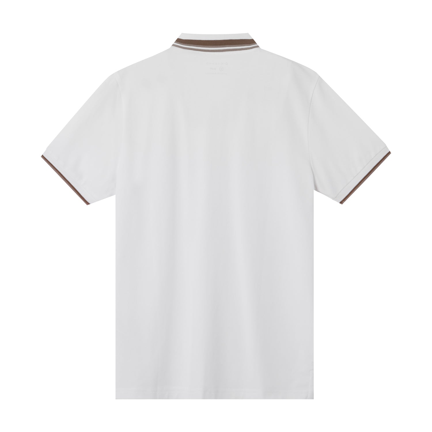 Men's Pique Flat Knit Collar Short Sleeve Eagle Embroidery Solid Color Polo