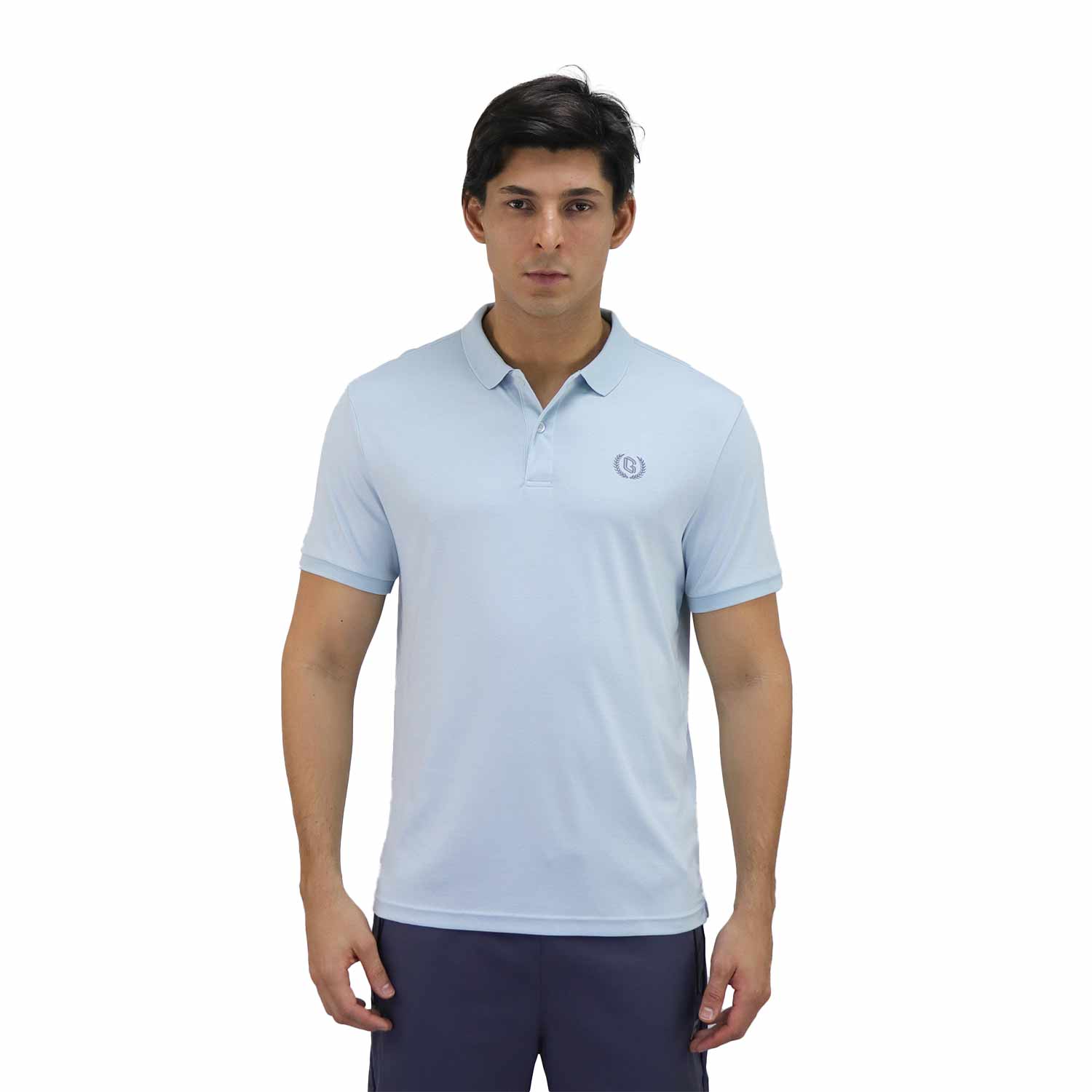 Giordano Men's Cotton Solid Polo-Blue