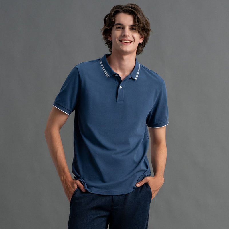 Men's Slim Fit Pique Polo: Elevated Comfort, Modern Style