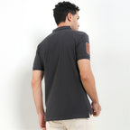 Men's 3D Lion Polo: Slim Fit, Bold Embroidery, Premium Pique