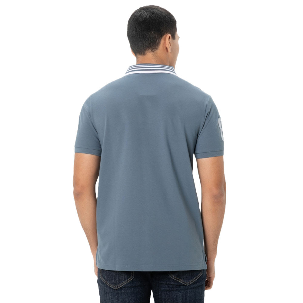 Men's 3D Lion Polo: Slim Fit, Bold Embroidery, Premium Pique