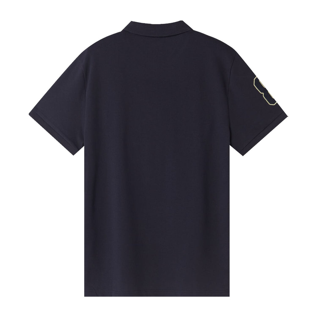 Men's 3D Lion Polo: Slim Fit, Bold Embroidery, Premium Pique