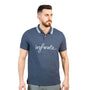 Giordano Men's Slim Fit Embroidered Infinite Polo-Blue
