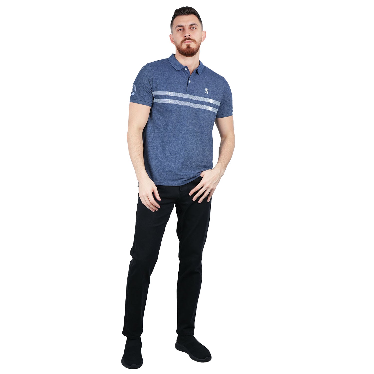 Men's Slim Fit Embroidered Infinite Polo