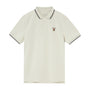 Giordano Men's Cotton Lycra Pique Polo - Slim Fit, Eagle Embroidery-Brown