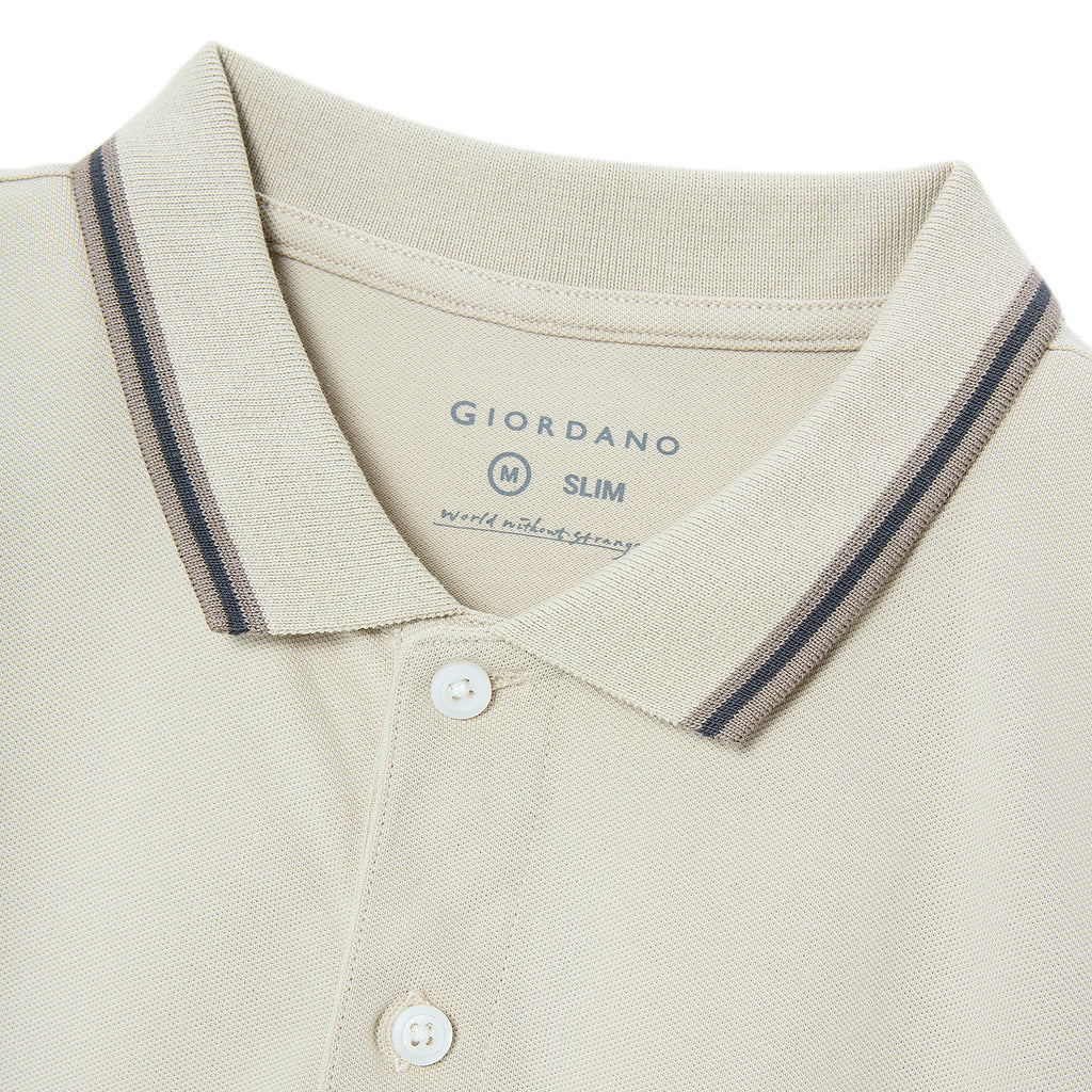 Men's Cotton Lycra Pique Polo - Slim Fit, Eagle Embroidery