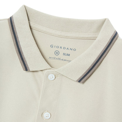 Men's Cotton Lycra Pique Polo - Slim Fit, Eagle Embroidery