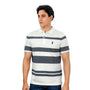 Men's Slim Fit Stripe Polo - Cotton Pique, Flat Knit Collar