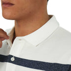 Men's Slim Fit Stripe Polo - Cotton Pique, Flat Knit Collar