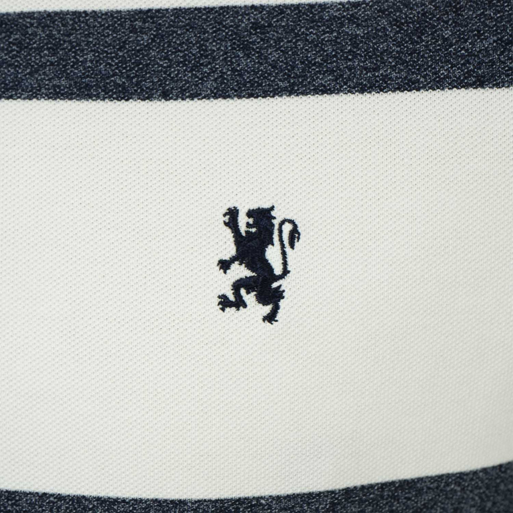 Men's Slim Fit Stripe Polo - Cotton Pique, Flat Knit Collar