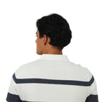 Men's Slim Fit Stripe Polo - Cotton Pique, Flat Knit Collar