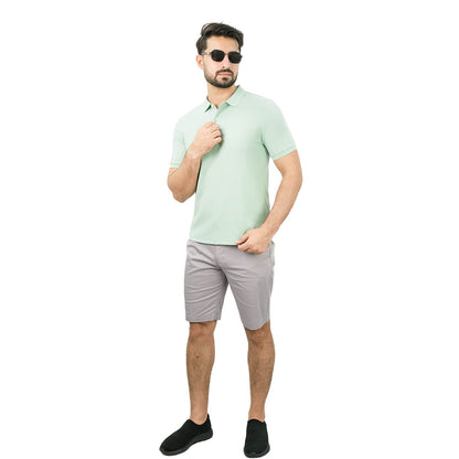 Men's Cotton Blend Waffle Knit Solid Polo