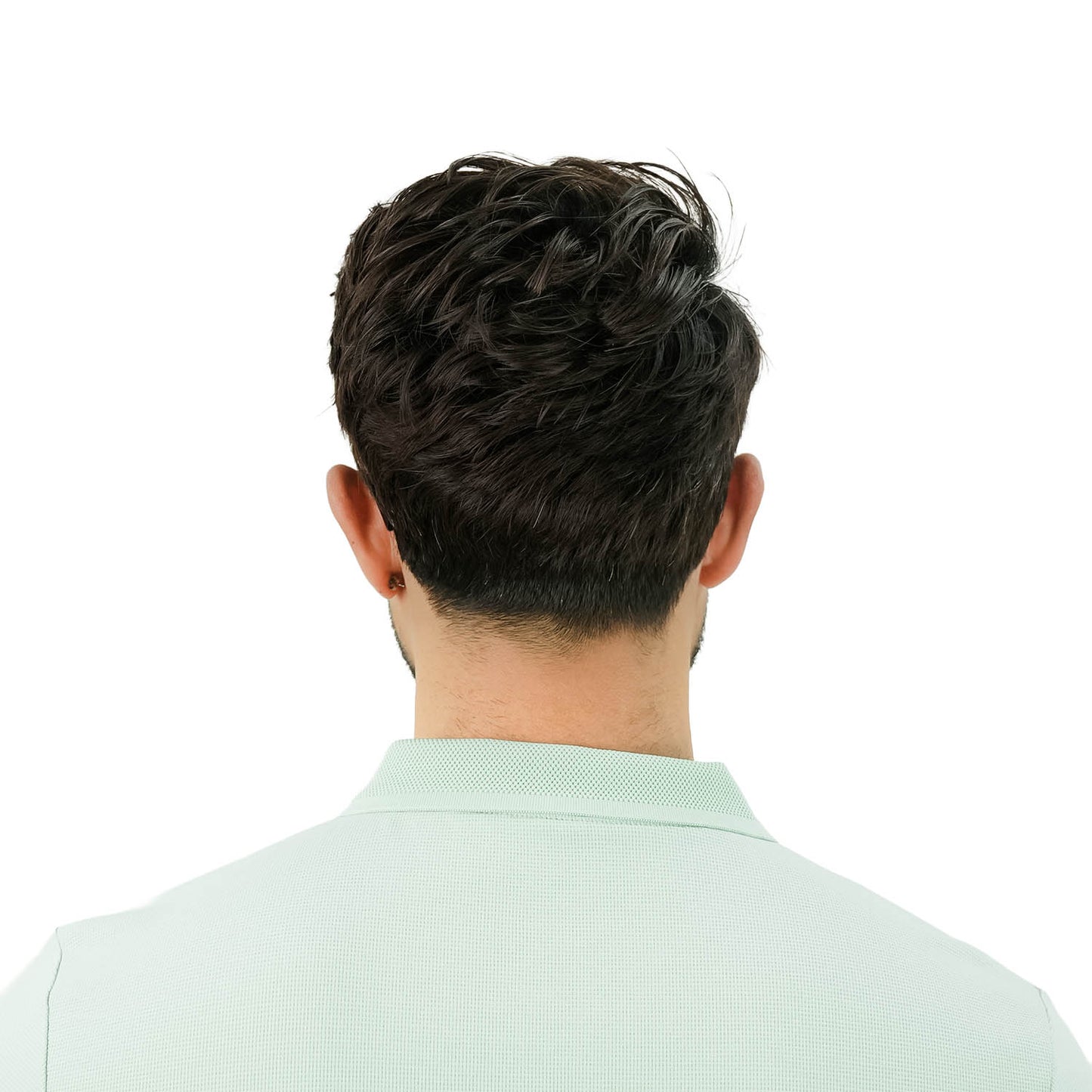 Men's Cotton Blend Waffle Knit Solid Polo