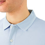 قميص بولو سادة للرجال من مزيج القطن المحبوك