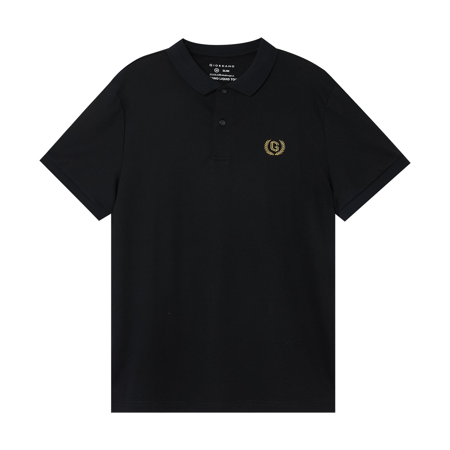 Giordano Men's Slim Fit Liquid Touch Polo-Black