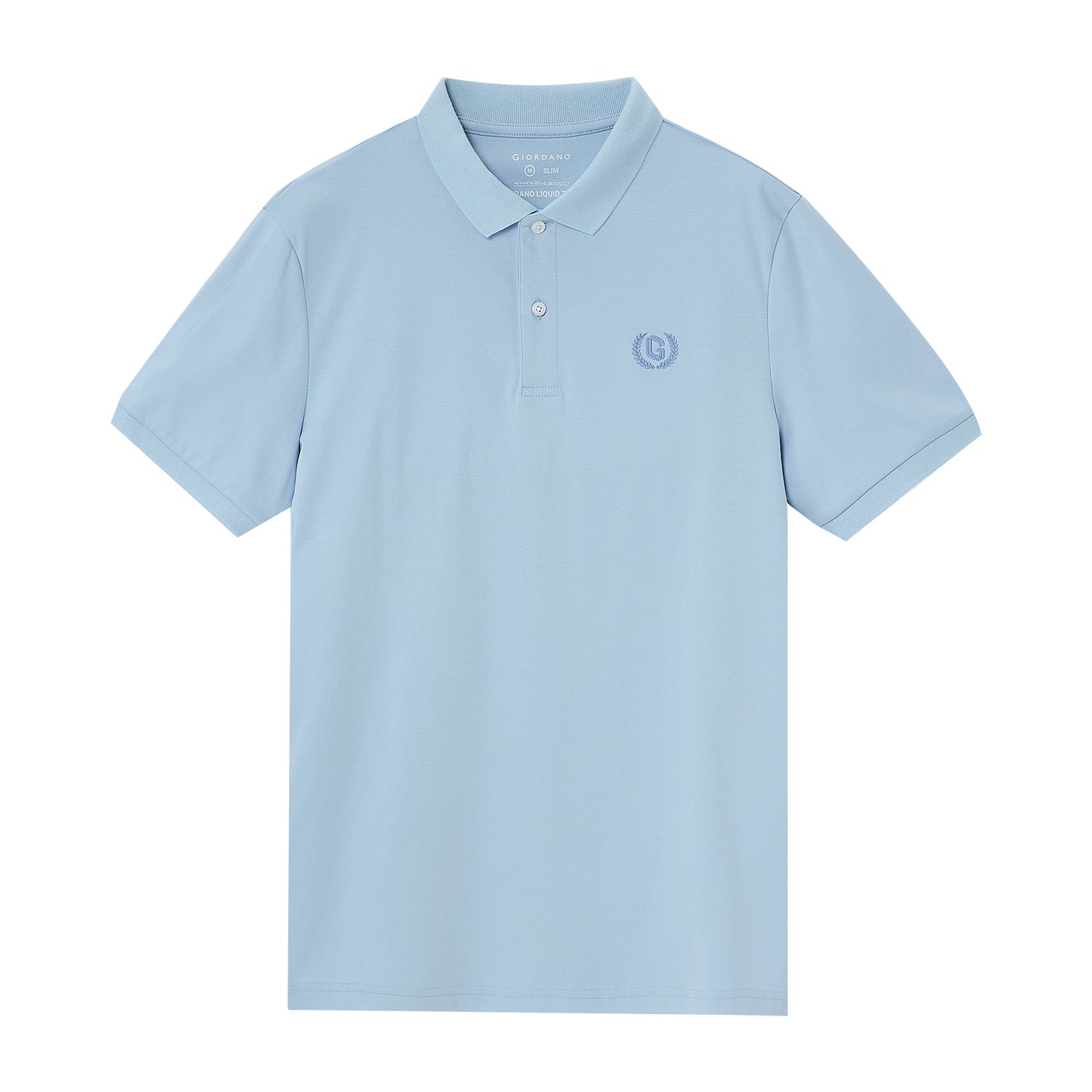 Giordano Men's Slim Fit Liquid Touch Polo-Blue